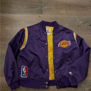 STARTER Vintage Purple and Yellow Lakers Jacket